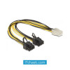 Захранващ кабел PCI Express 6 pin Женско - 2x8 pin Мъжко 30 cm DeLock